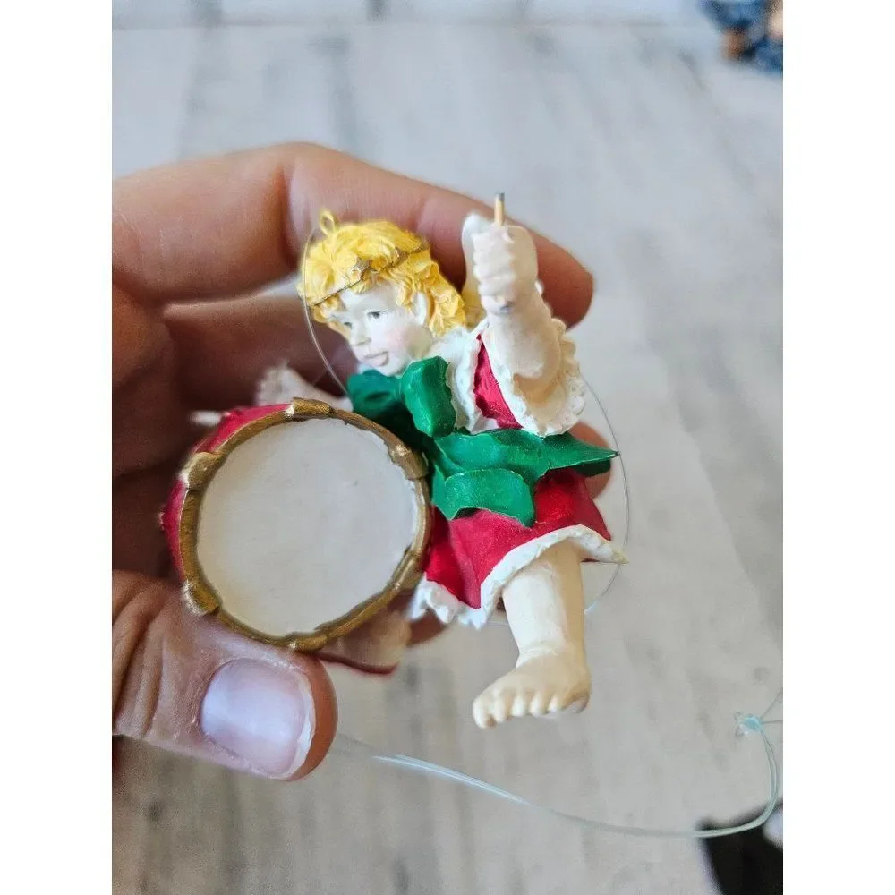 Silvestri Cheryl‎ Johnson Cherub ornament angel musical band drum Xmas tree